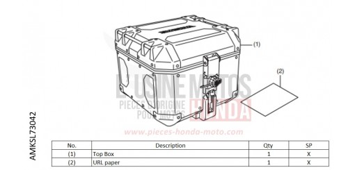 KIT,TOP BOX(AL) CRF1100D4N de 2022